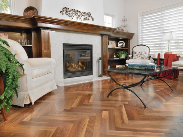 Mirage Hardwood American Walnut Natural Herringbone