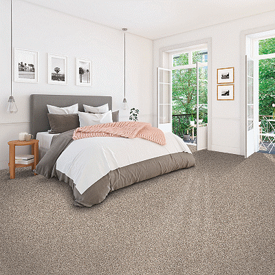 Bedroom with carpet