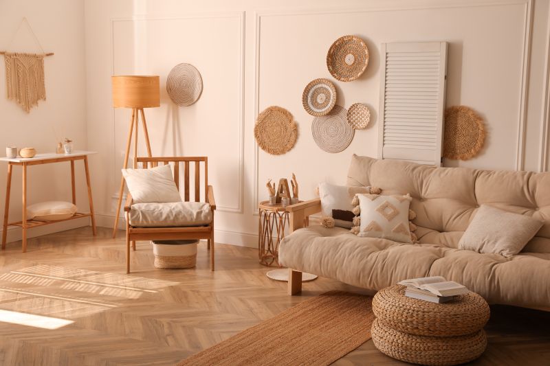 warmed toned bohemian living room
