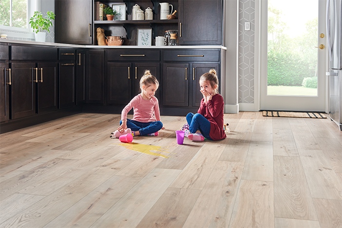 kids playing on laminate flooring