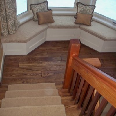 hardwood floor staircase