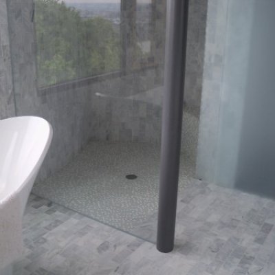 Marble Tile Shower Bath